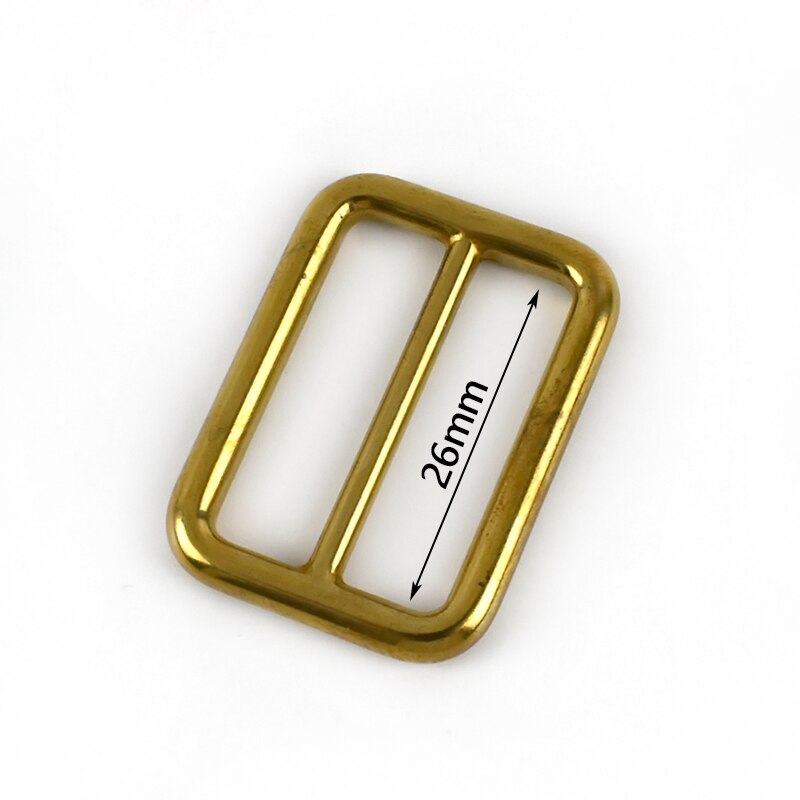 5/10Pcs 18-38mm fibbie per cinture tri-glide in ottone massiccio cinturino per borsa regolare fibbia tessitura cursore fibbia cinturino fai da te accessori gancio: 5Pcs / Brass-26mm