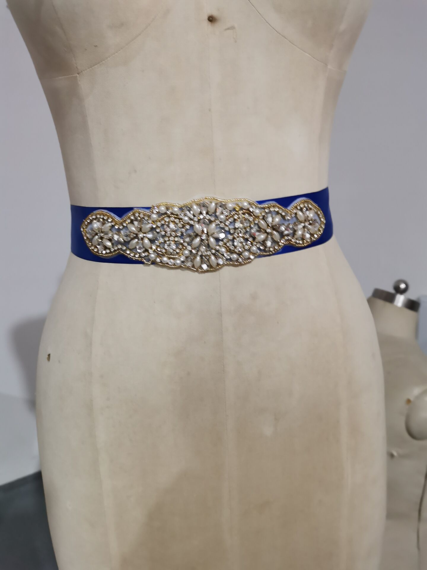 Removeable Crystal Kralen Belt Prom Jurk Sash Lint Wedding Party Gown Afneembare Tailleband Prom Jurk Lint