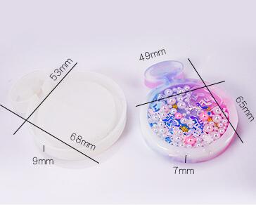Silikonform für treibsand-shake-eiscreme-anhänger, tropfende eis am stiel-harzform, sternenbär-schlüsselanhängerform, kawaii-bastelbedarf, uv-harz-zubehör: Runden