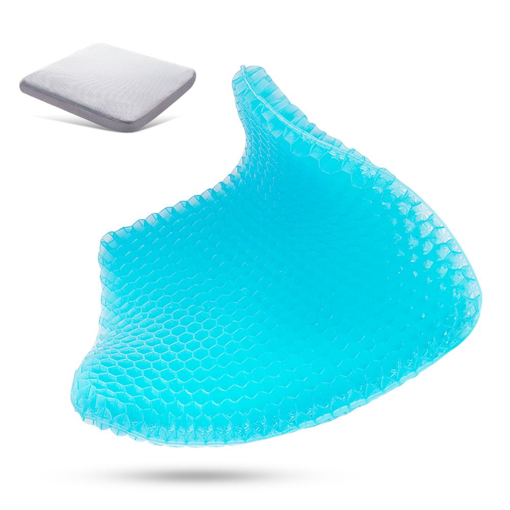 Gel elástico cojín del asiento TPE silicona de Mat apoyo antideslizante hielo de verano para silla de coche cojín para silla oficina