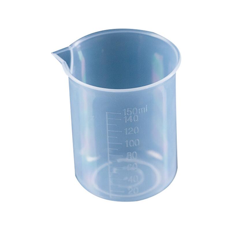 10pcs/lot Capacity 150ml Low Form Beaker Chemistry Laboratory Borosilicate PP Plastic Transparent Beaker Thickened with spout