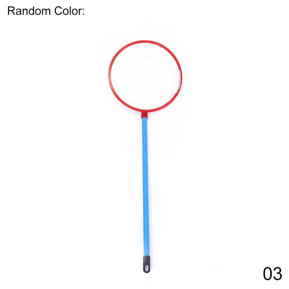 Mini Fish Net Aquarium Fish Catch Tool Handle Fishing Net Aquarium Fish Tank Cleaner Tools Accessories Round Random Color: L