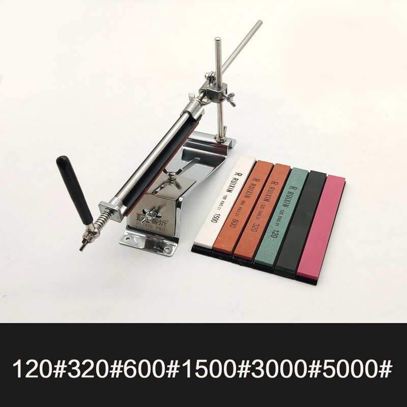 Ruixin Pro iii Sharpening System diamond sharpening stone whetstone Knife Sharpener Angle Guide Kitchen Accessories: set-E