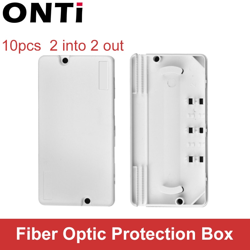 ONTi 10Pcs Optic Cable Protection Box Optical Fiber Protection Box Heat Shrink Tubing to Protect Fiber Splice Tray 2 into 2 out