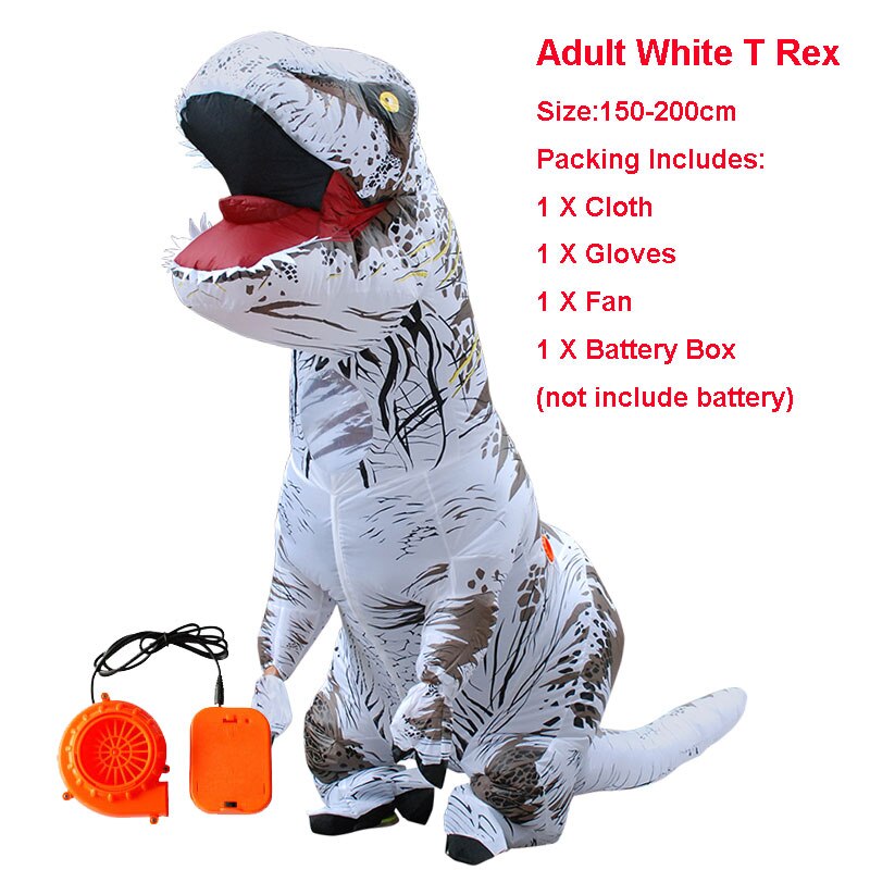 Disfraz inflable para adultos, disfraz inflable de Velociraptor, disfraz de dinosaurio de Halloween, disfraces de T REX para hombres, disfraces de fantasía, dinosaurio Cosplay