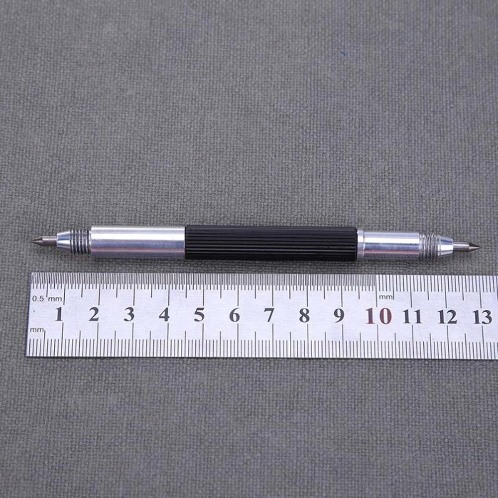 Diamant acier marquage gravure stylo Double extrémité pointe de tungstène pointu Scriber Clip stylo pour verre céramique sculpture sur bois outils à main