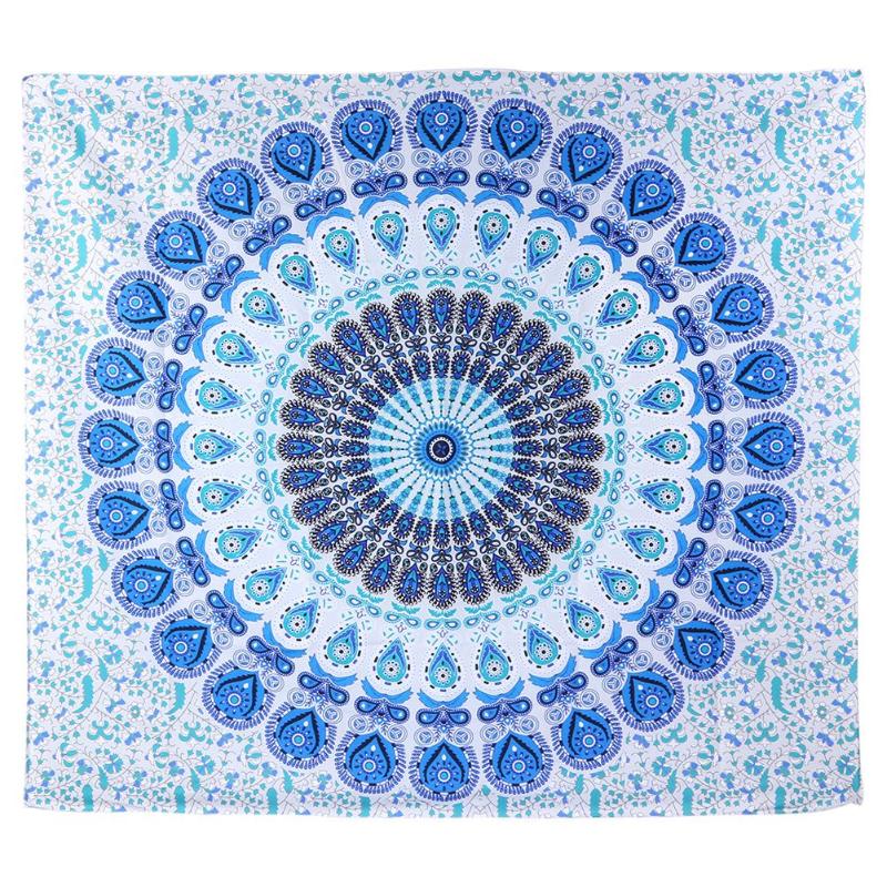 Boho mandala vägghängande gobeläng strand resehandduk filt yogamatta retro tenture matta överkast vägghängande heminredning: 200 x 150cm / Typ d