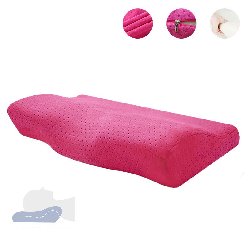 Vlinder Vormige Memory Foam Beddengoed Kussen Bescherming Nek Trage Rebound Slapen Cushionhealth Zorg Cervicale Orthopedische Kussens: lavender