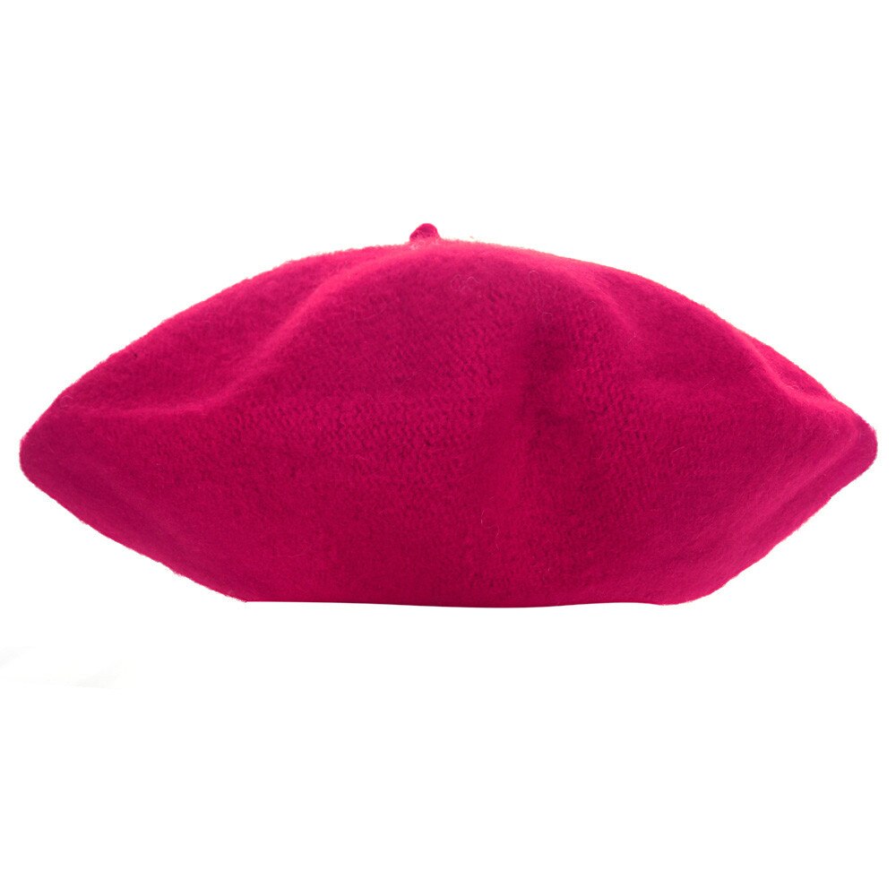 Børn piger vinter hatte bailey hat kuppel solid søde børn uld baretter huer  #815: Hot pink