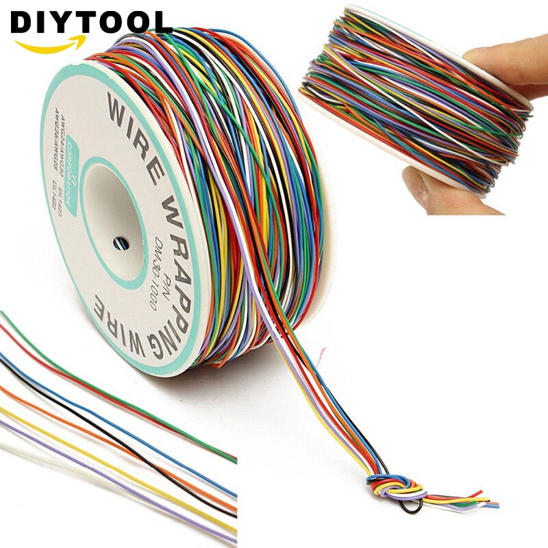 8 farben P/N B-30-1000 30AWG FARBIGER Verpackung Draht Jumper Kabel flexibel PVC Elektronische leiter Draht Anschluss FÜR PCB
