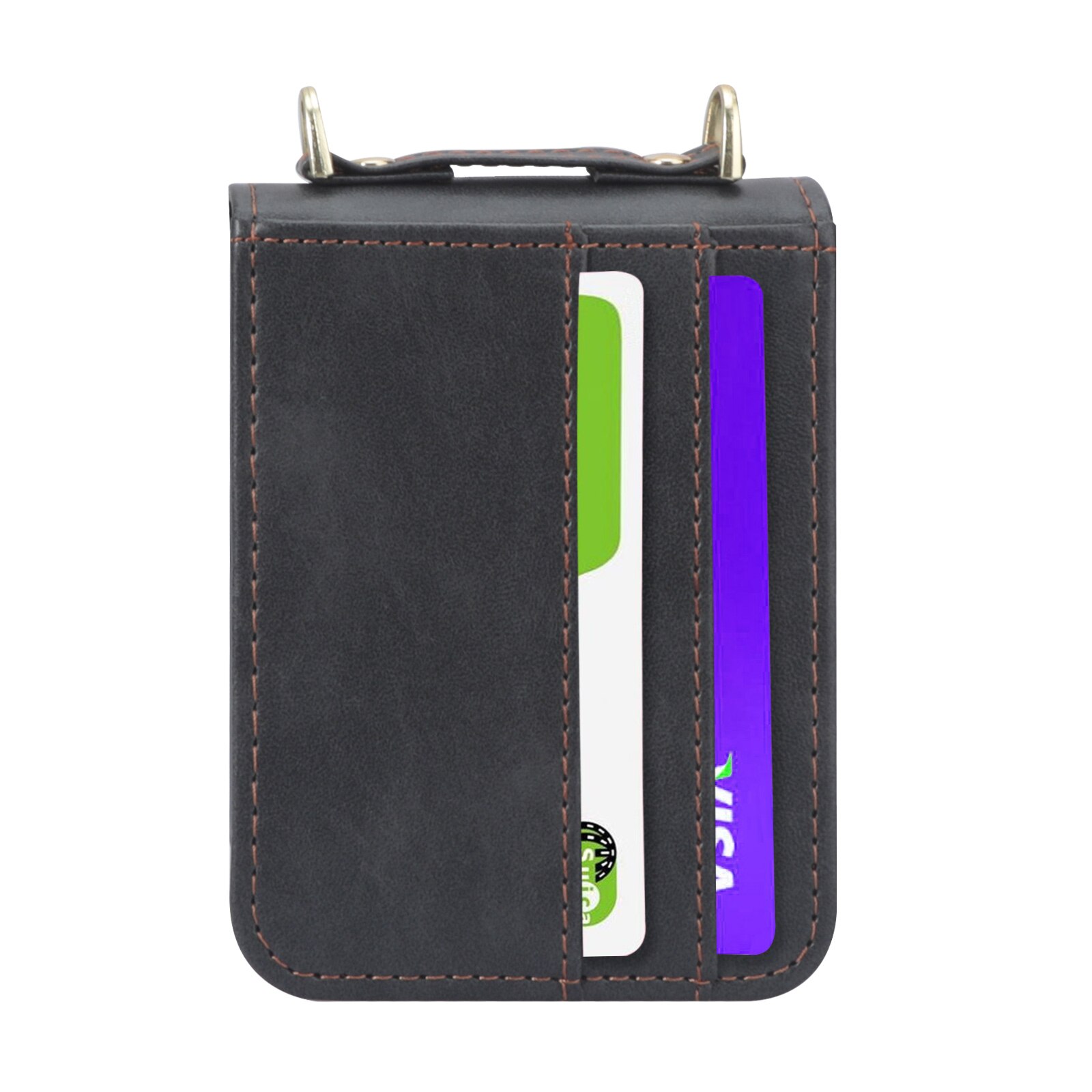 Lanyard Geïntegreerde Schokbestendig Card Slot Leather Case Voor Samsung Galaxy Z Flip 3 Flip3 5G Anti-Kras Beschermende telefoon Cover