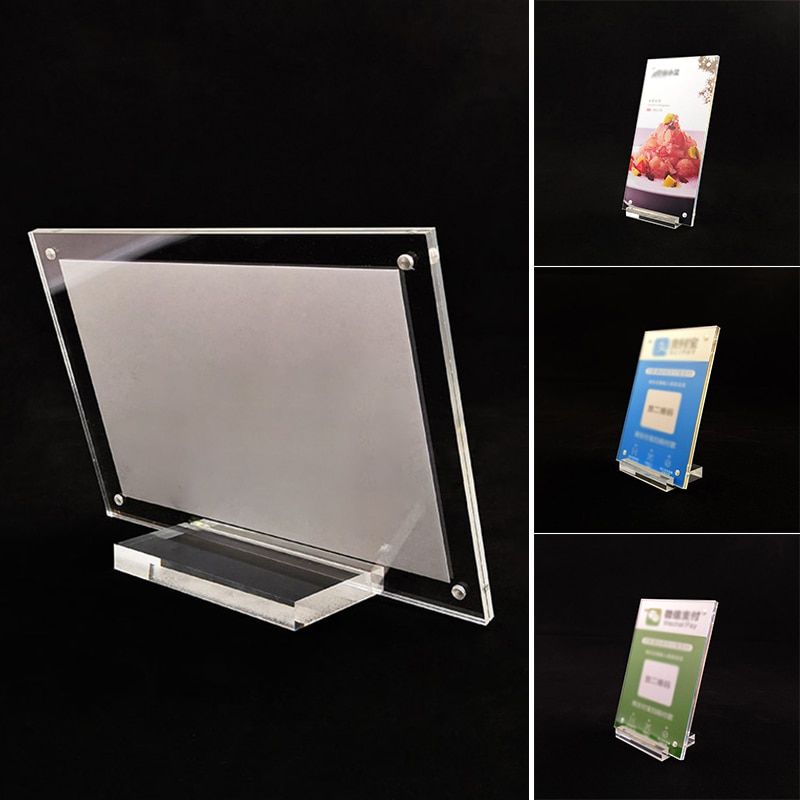 Acrylic Table Card Sign Plexiglass Table Card Display Stand Photo Frame for placing certificates sales