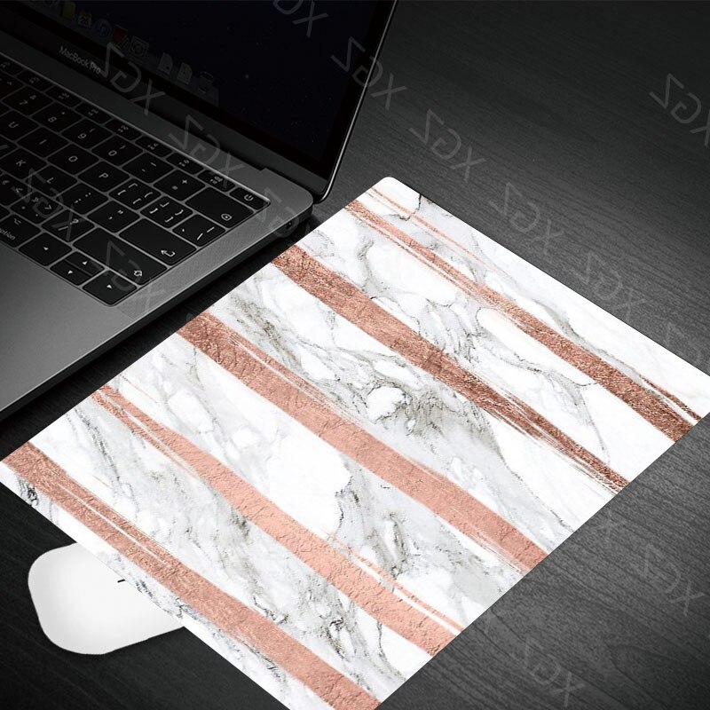 Yzuoan Products Black White Pink Marble Office Mice Gamer Soft Mouse Pad Small Size for 180*220*2mm Gaming Mousepads: 22x18-7