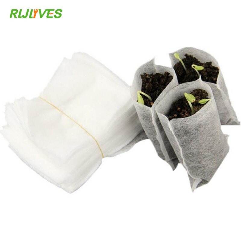 100 stk 8*10cm non-woven stof såning planteskole poser planteskole potter frøplante hæve poser stof haveartikler