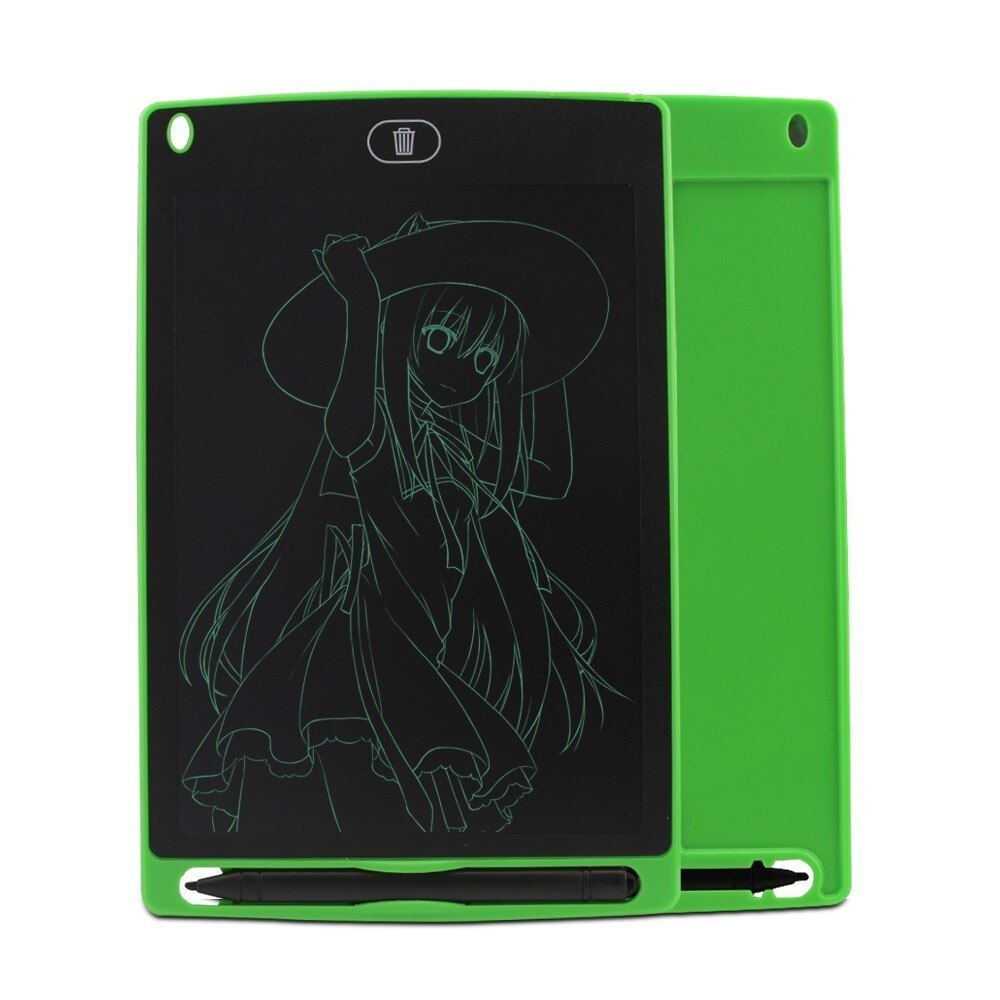 CHUYI 8.5&quot; LCD Drawing Tablet Digital Graphics Handwriting Board Writing Record Notes Touch Pad With Stylus Pen For Kids: Green