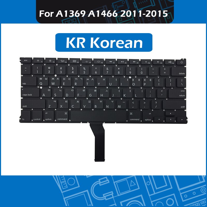 Laptop Replacement Keyboard KR Korean SE Swedish TH Thai Arabic Layout for Macbook Air 13" A1369 A1466 Keyboard Year