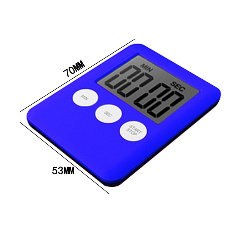 Super Thin LCD Digital Screen Kitchen Countdown Timer Magnet Clock Sleep Stopwatch Clock Timer Temporizador Clock: B