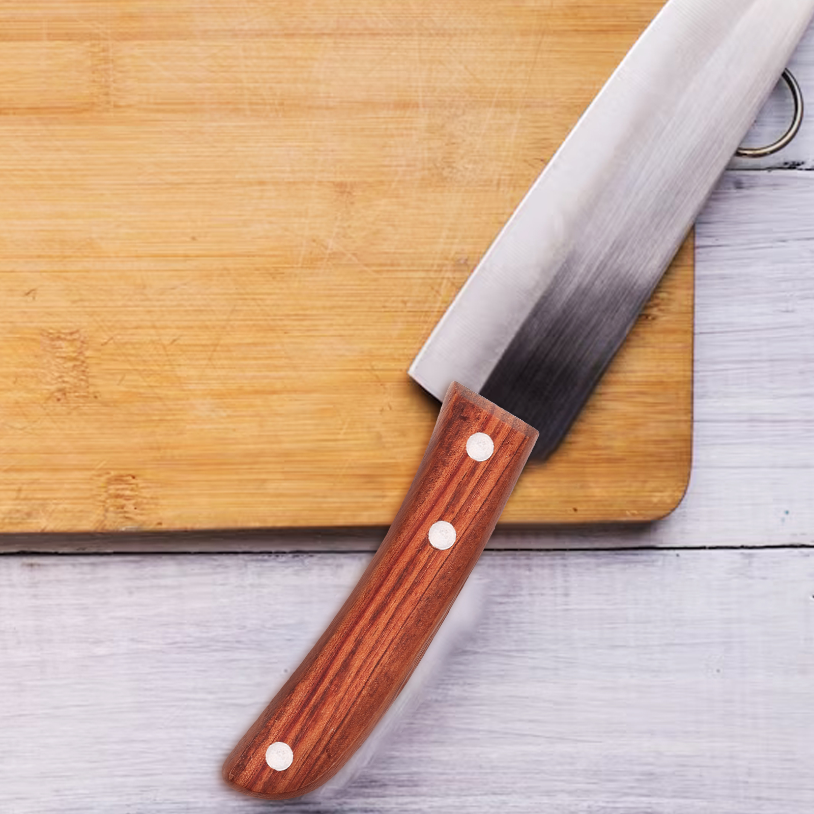 Solid Wood Handle Handles Tool Kitchen Knife Grip Replacement Component Circular
