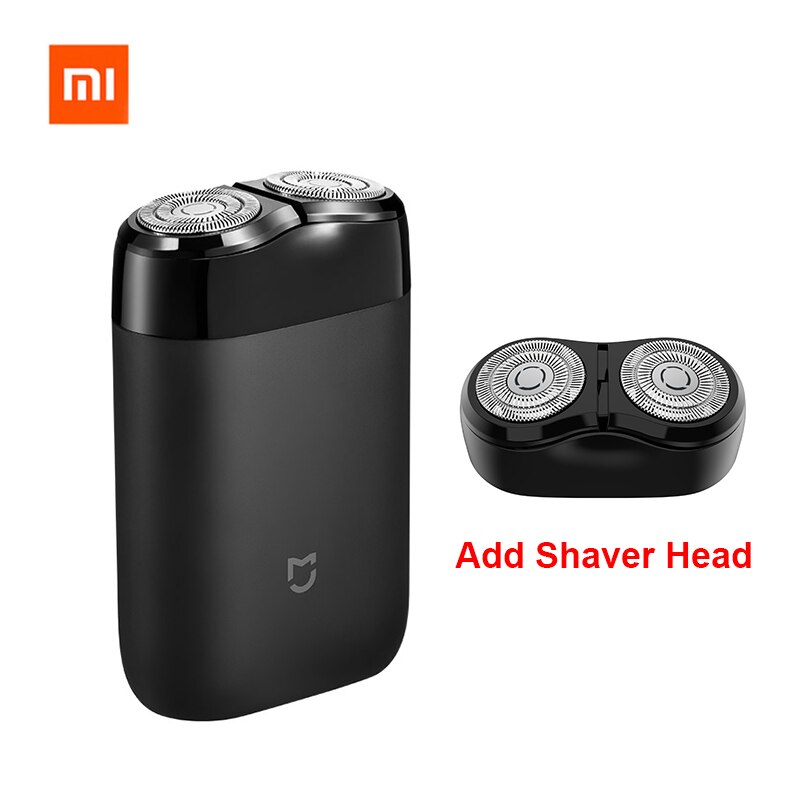 100% Original Xiaomi Mijia Electric Shaver S100 Floating Head Portable Waterproof Razor Shavers USB Rechargeable Steel Mens: Add 1 Shaver Head