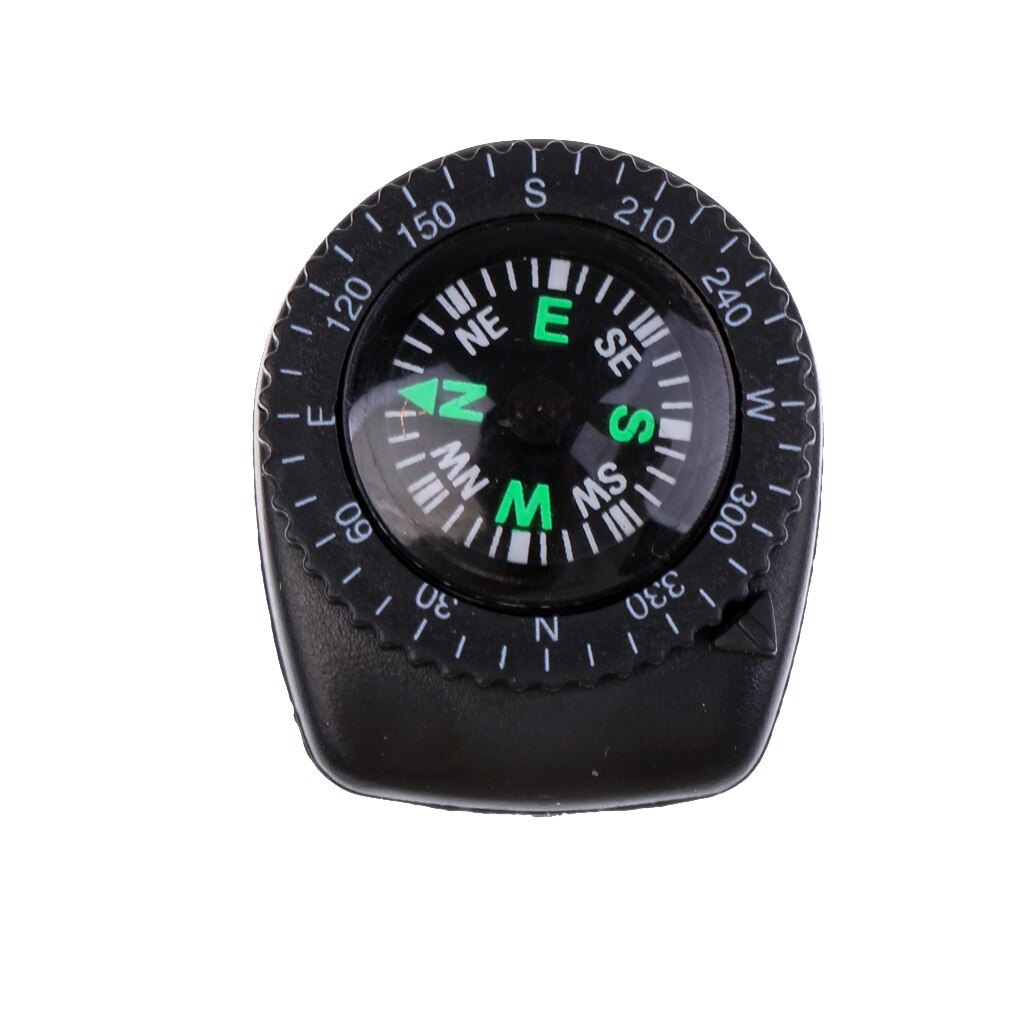 Brújula de muñeca antideslizante de 25mm, botón relleno de líquido, para correa de reloj