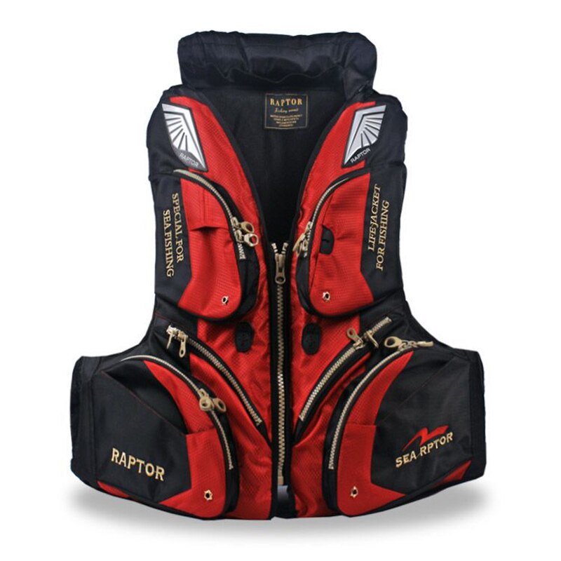 Raptor multi-fonction pêche en mer gilets de sauvetage spéciaux multi-poche rock gilet de pêche adulte gilet de pêche à la flottabilité accrue