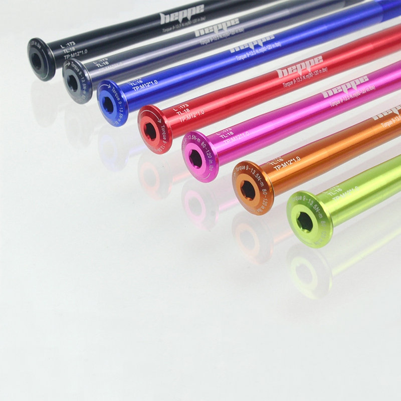 HEPPE – axe de moyeu arrière multicolore pour vtt et vélo de route, brochettes 12x142/12x148, 173mm M12xP1.0, dégagement rapide