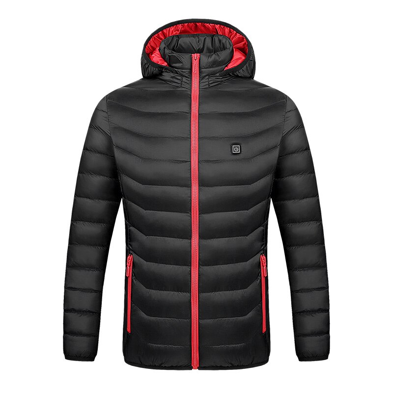 Chaquetas térmicas impermeables para exteriores, cortavientos de algodón con calefacción USB, para senderismo y Camping: L
