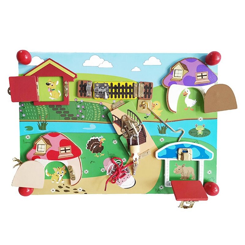 Children&#39;s Unlocking Toys Cognitive Board Baby Early Education and Wisdom Toys Kindergarten Teaching Aids: Default Title