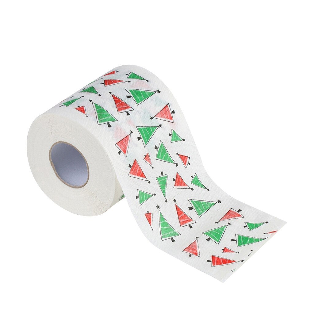 Fødselsdagsmønsterserie trykt toiletpapir 2pc husholdnings toiletpapir 3 lag juledekoration køkkenrulle  y402: B