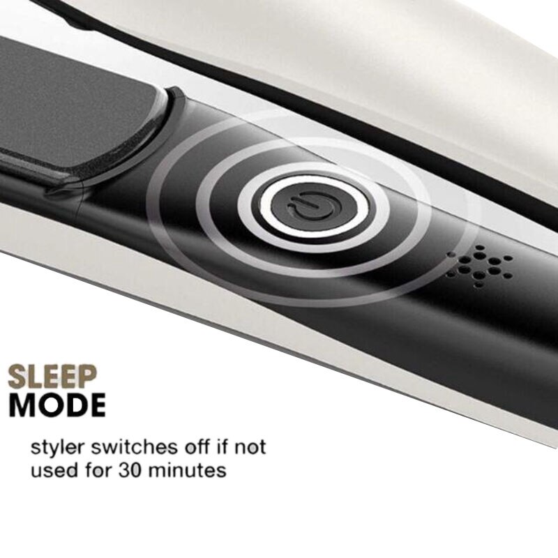 1 Inch Hair Straighteners Hair Styler Flat Iron Hair Dryer Styler Styling Tool White US Plug