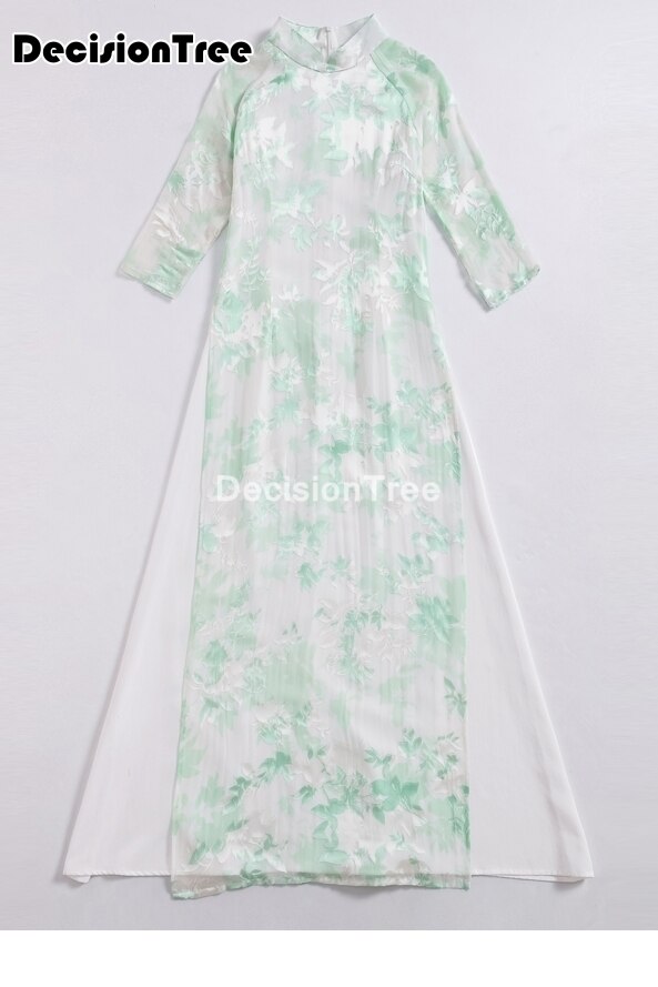 Aodai vietnam qipao jurk voor vrouwen traditionele kleding ao dai chinese jurken knielange oosterse jurk voor vrouwen