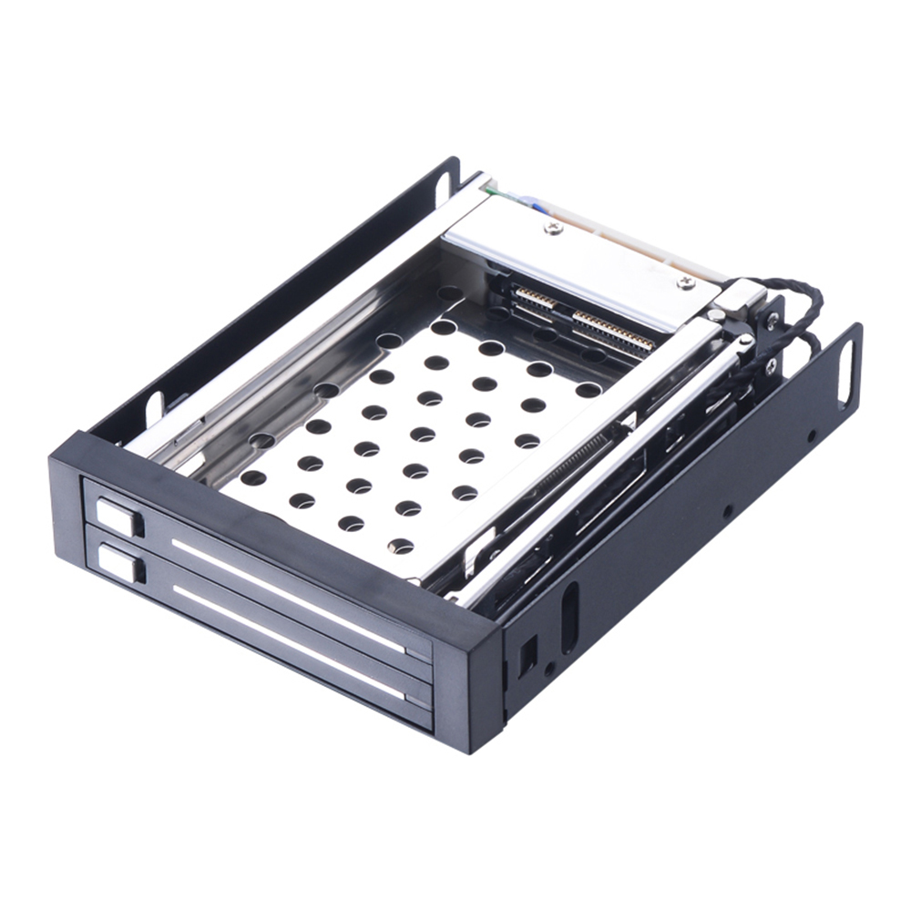 Dual Bay 2.5" Inch SATA III Hard Drive HDD & SSD Tray Caddy Internal Mobile Rack Enclosure Docking Station Swap for desktop: Default Title