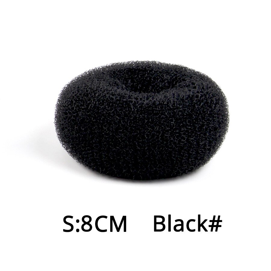 Alileader Diy Tool Hair Accessories Synthetic Wig Hair Donuts Bud Head Band Ball French Twist French Magic Bun Maker Hair Donut: S black
