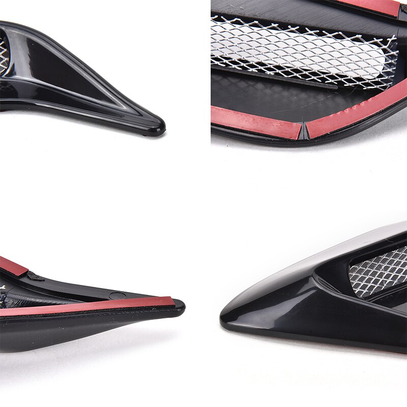 2pcs Car Auto Side Vent Air Flow Fender Intake Sticker Car Simulation Side Vents Decorative