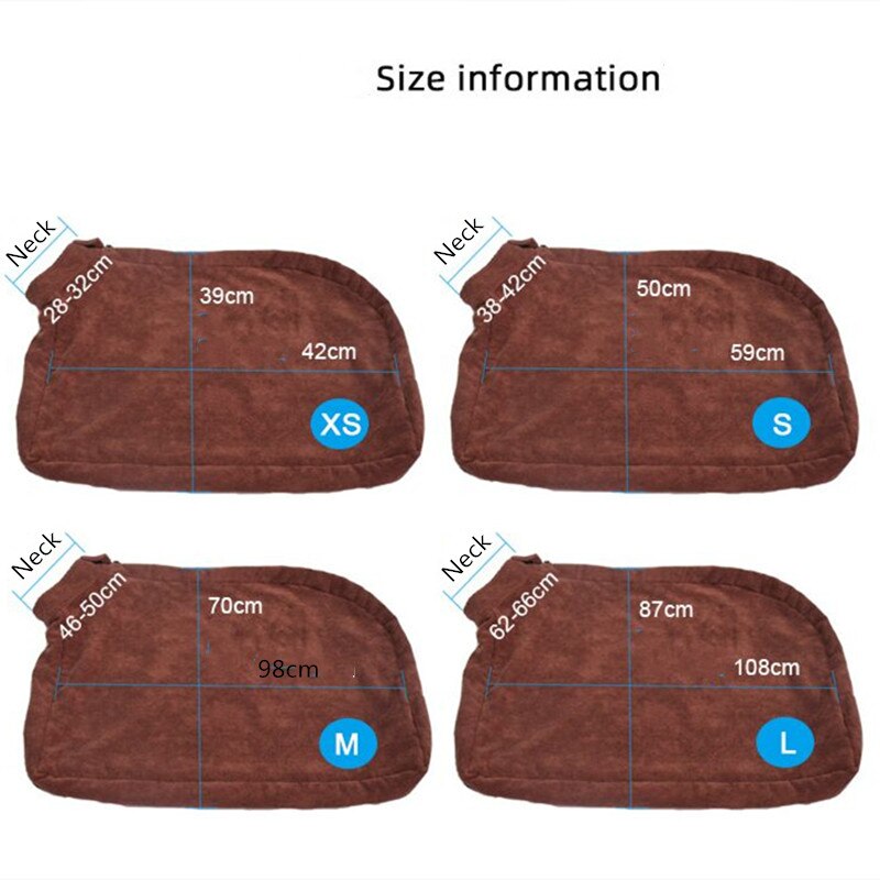 Pet Towel Dog Bathrobe Super Absorbent Pet Drying Towel Microfiber Dog Bath Quick-Drying Cat Bath Small Medium Large Pet Cloak