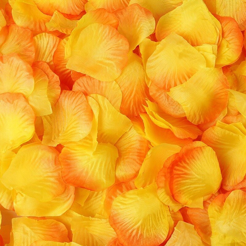 100 stk./parti 5*5cm kunstige blomster simulation rosenblade dekorationer bryllup tilbehør romantiske kunstige rosenblade