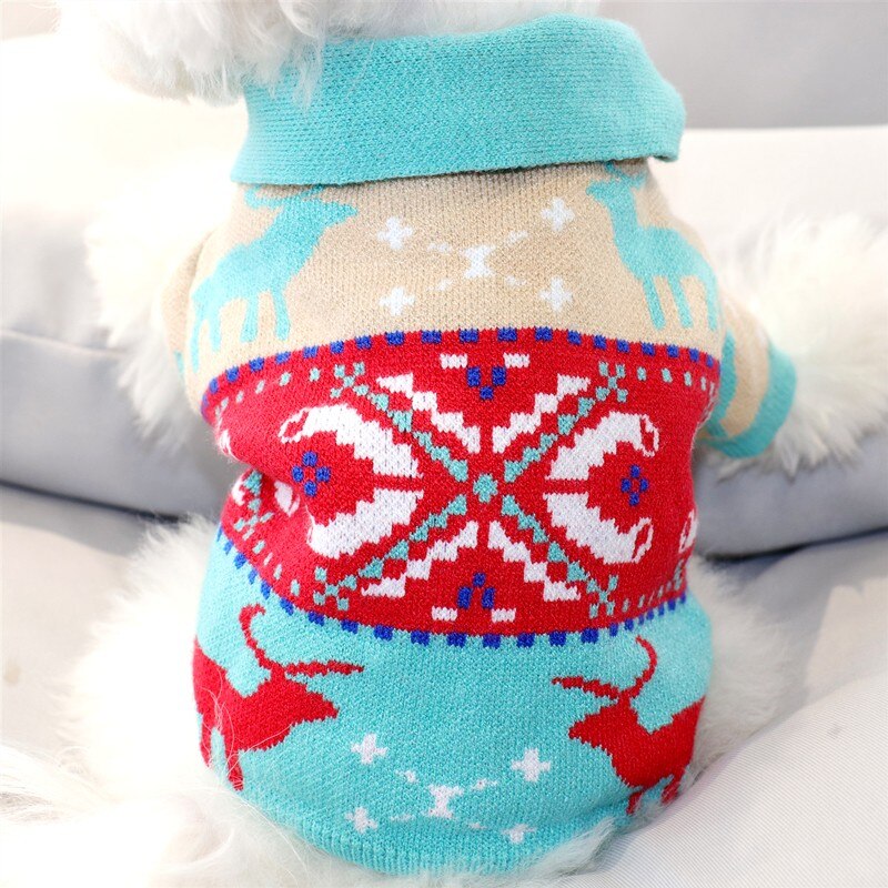 Kerst Winter Hond Kleding Elanden Warme Trui Sturen Sjaal Cartoon Hond Kleding Voor Kleine En Middelgrote Huisdieren Shirt Yorkshire Chihuahua