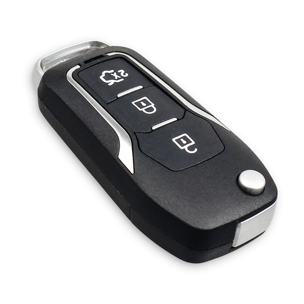 KEYYOU Modified 3 Buttons Flip Folding Uncut Car Remote Blank Key Shell Fob For Ford Focus Fiesta C-Max S-Max Ka Mondeo Galaxy