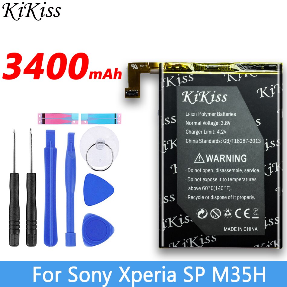 Bateria livre da ferramenta 3400 mah lis1509erpc para o telefone móvel de sony xperia sp m35h hspa lte c5302 c5303 c5306 c530x + número de rastreamento