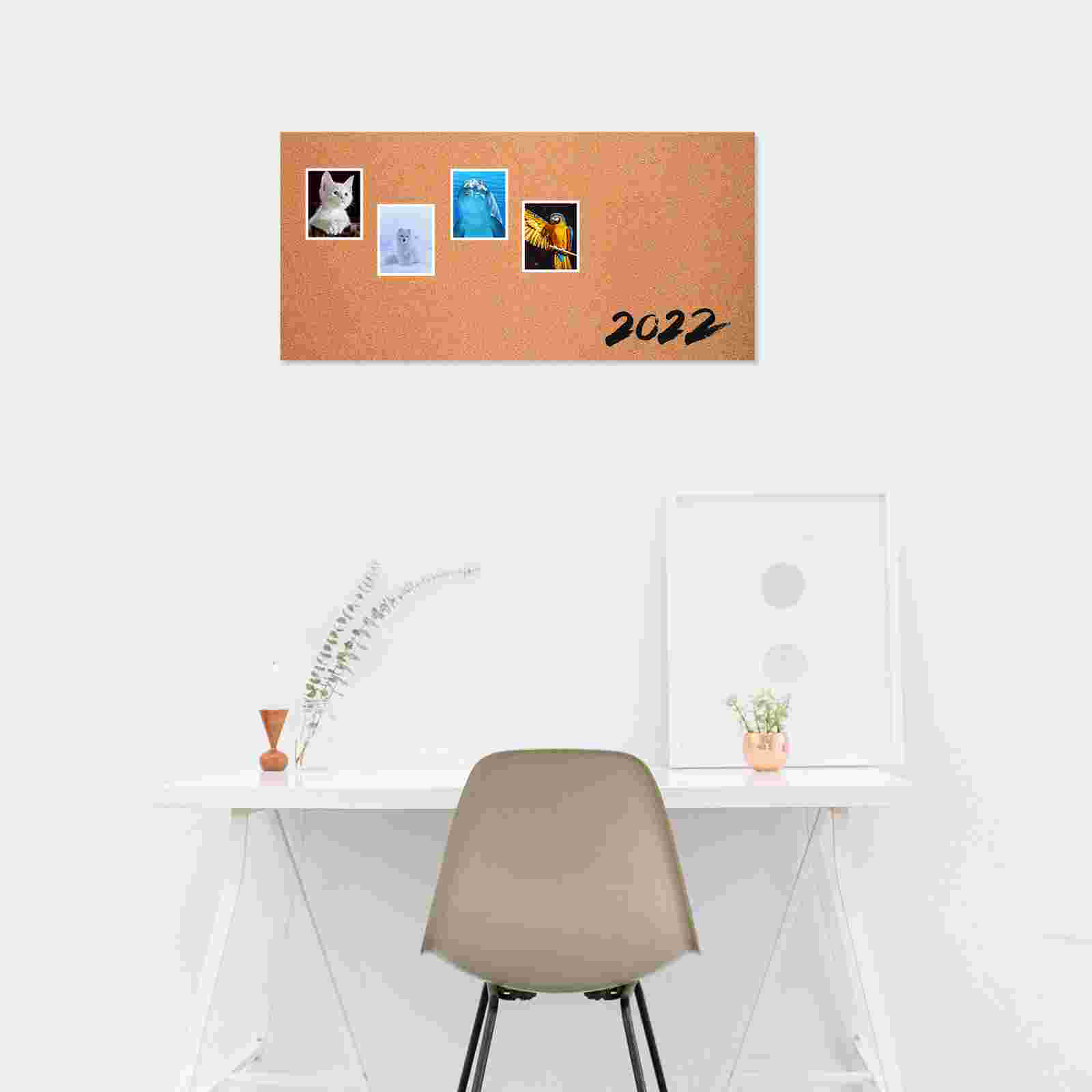1 Set of Self-Adhesive Cork Message Board Memo Board Wall Bulletin Board