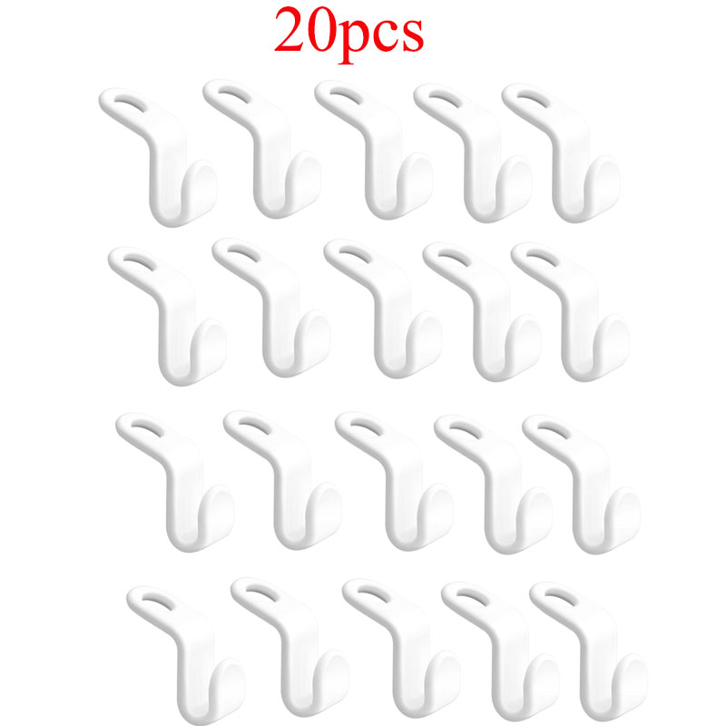 20/15/10/5/2pcs Wardrobe Hanger Extension Hook Household Clothes Rack Holder Space Saving Cascading Extender Clips: 20pcs