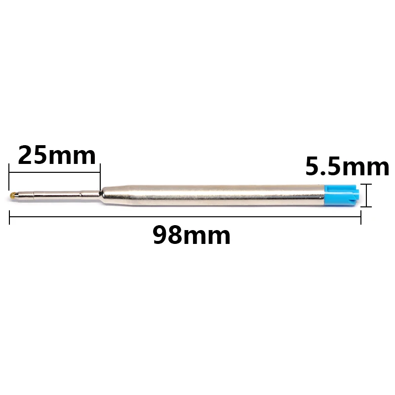 10pcs 0.5mm Roller Ballpoint Pen Refill Medium Nib Blue Black Color Ink Ball Pens Refill for School Office Writing Stationery