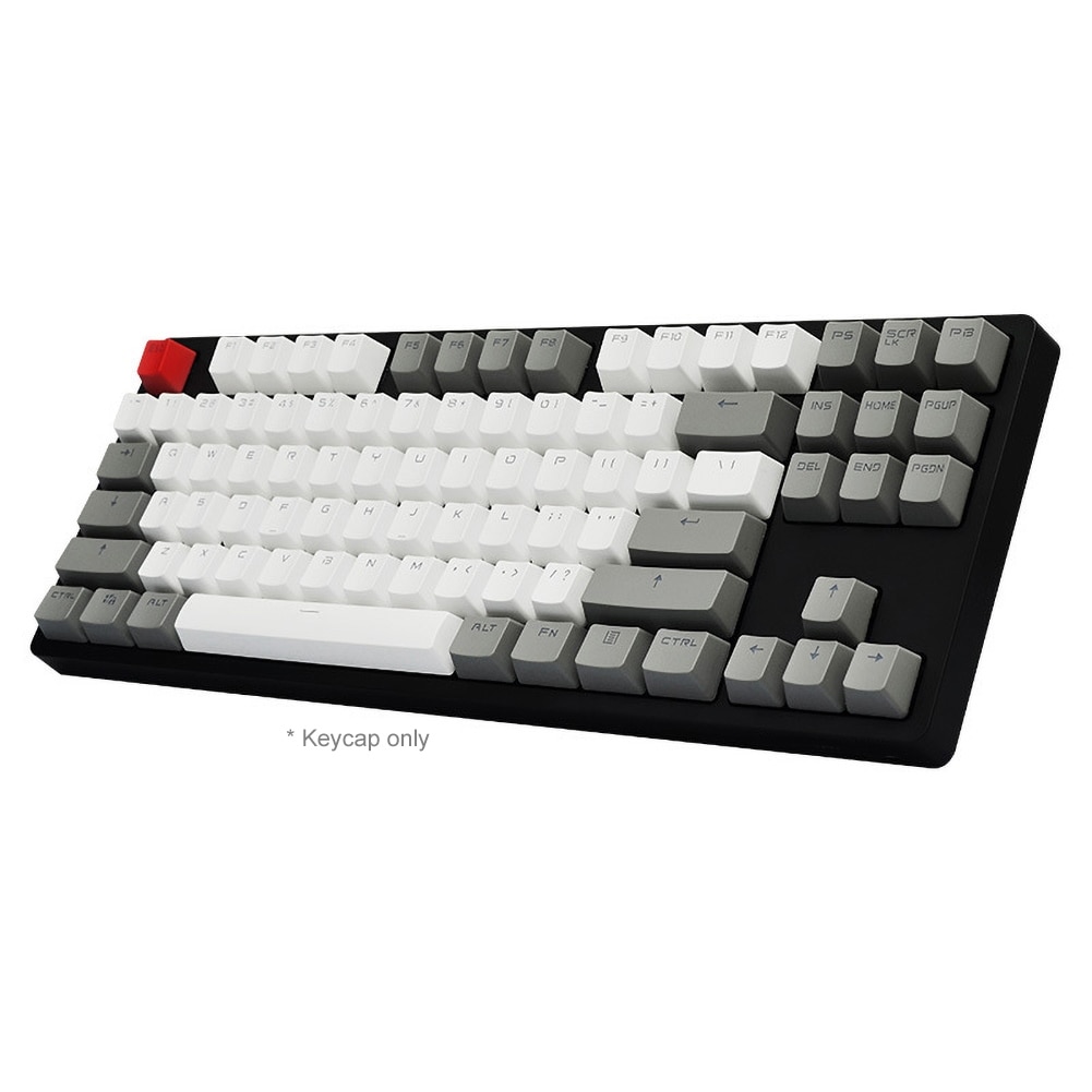 87 unids/set PBT, reemplazo de teclas de teclado mecánico a prueba de luz: White Gray