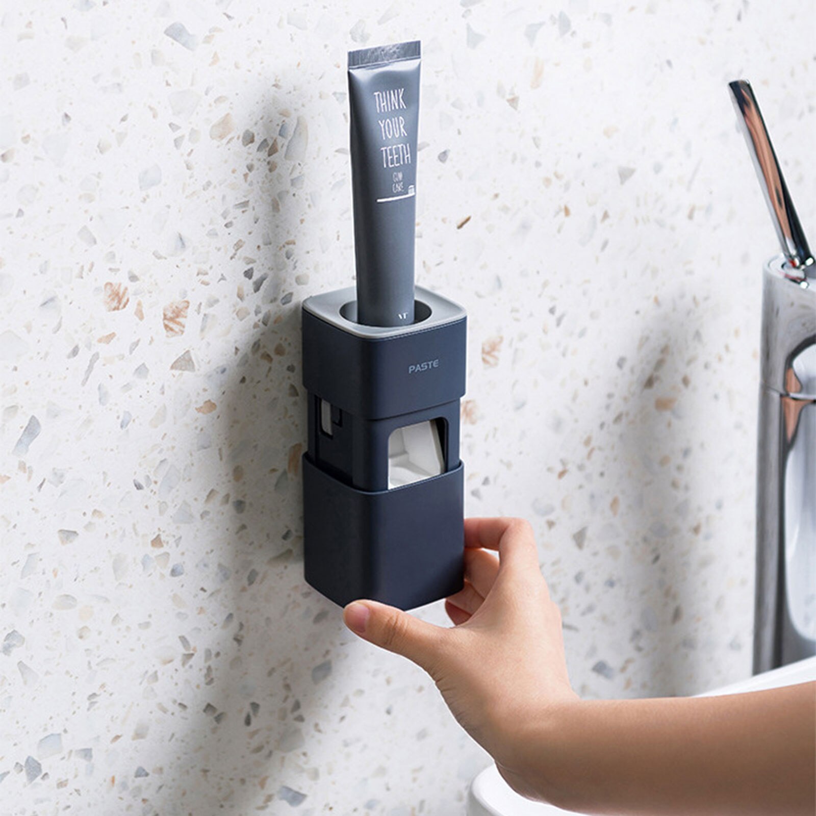 Automatische Tandpasta Knijper Huishouden Muur Gemonteerde Tandpasta Dispenser Voor Badkamer Wit/Lichtblauw/Donkerblauw/roze