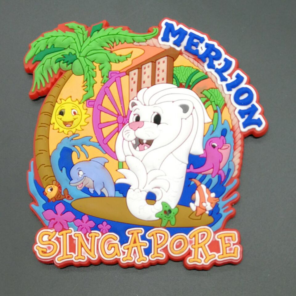 Singapore Rubber Fridge Magnet Tourist Souvenirs Refrigerator Magnetic Stickers Travel collection: XIAOJA (13)