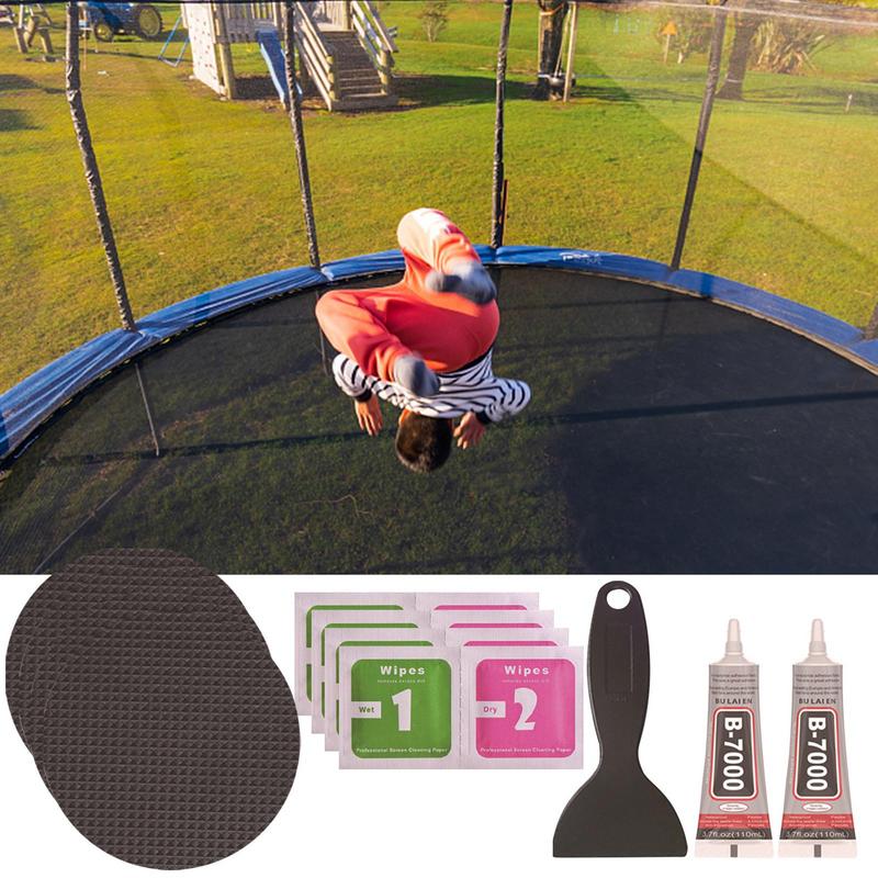 Trampoline Patch Repair Kit 4 Inch Round Tent Trampoline Waterproof Patch Fixing Kit Repair Trampoline Mat Patch Complete Set