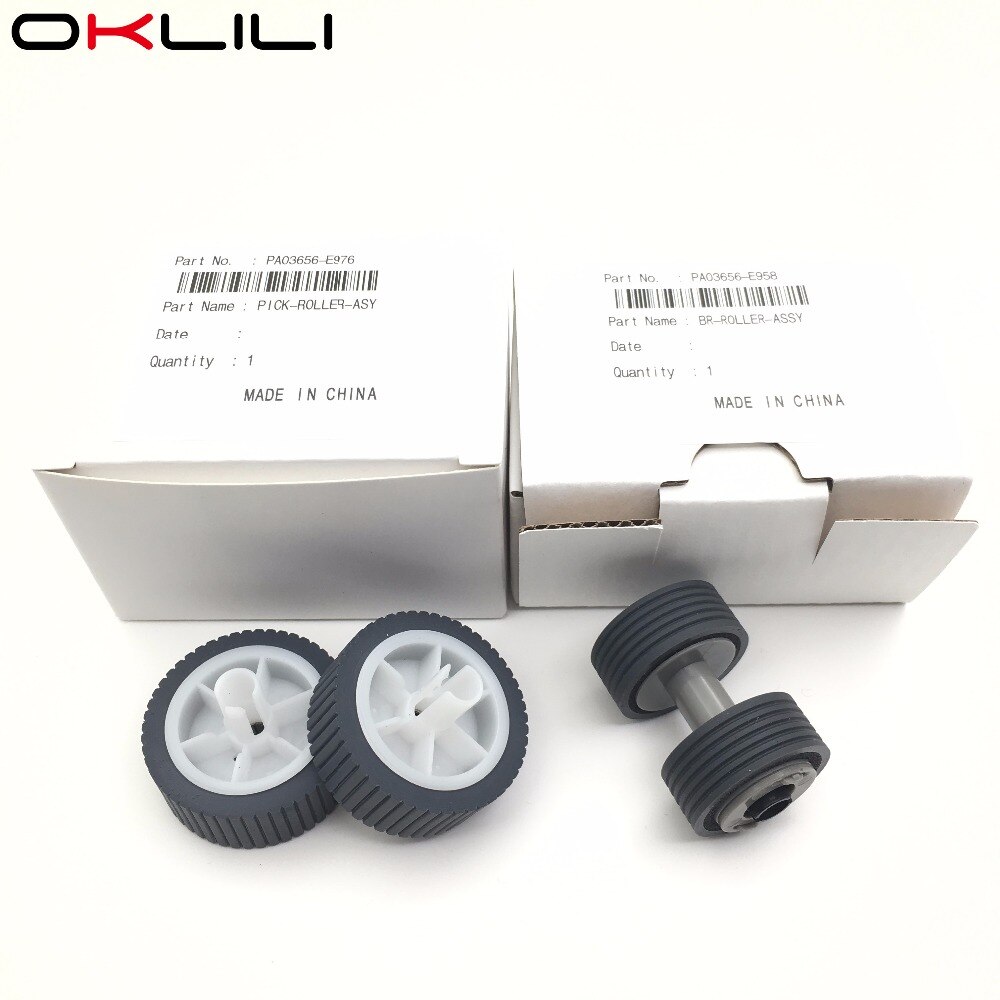 Captador de rolo de freio para fujitsu, scansnap, ix500, ix1400, ix1600, 1 conjunto