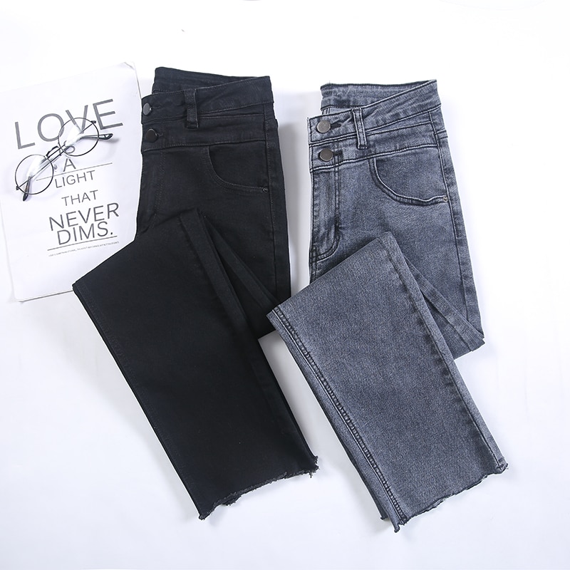 Jean boyfriend taille haute pour Femme, Pantalon droit, ample, décontracté, Denim, Streetwear,