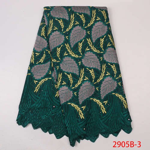 Afrikansk blonderstoff blondere siste tørre blondere brodert bomullsblonder med rhinestones til kvinner  ks2905b-1: Bilde 3