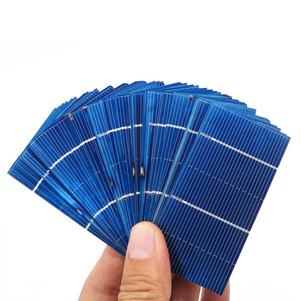 50Pcs Zonnecellen 125 156 Polykristallijne Zonnepaneel 52 78 Diy Oplader Batterij 5V 6V 12V Silicon Sunpower 5/6 Inch Poly